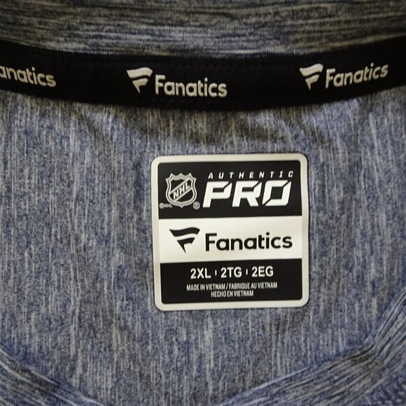 NHL Fanatics WINNIPEG JETS Hockey T-Shirt Size 2XL Blue Gray Short Sleeve - Picture 5 of 5